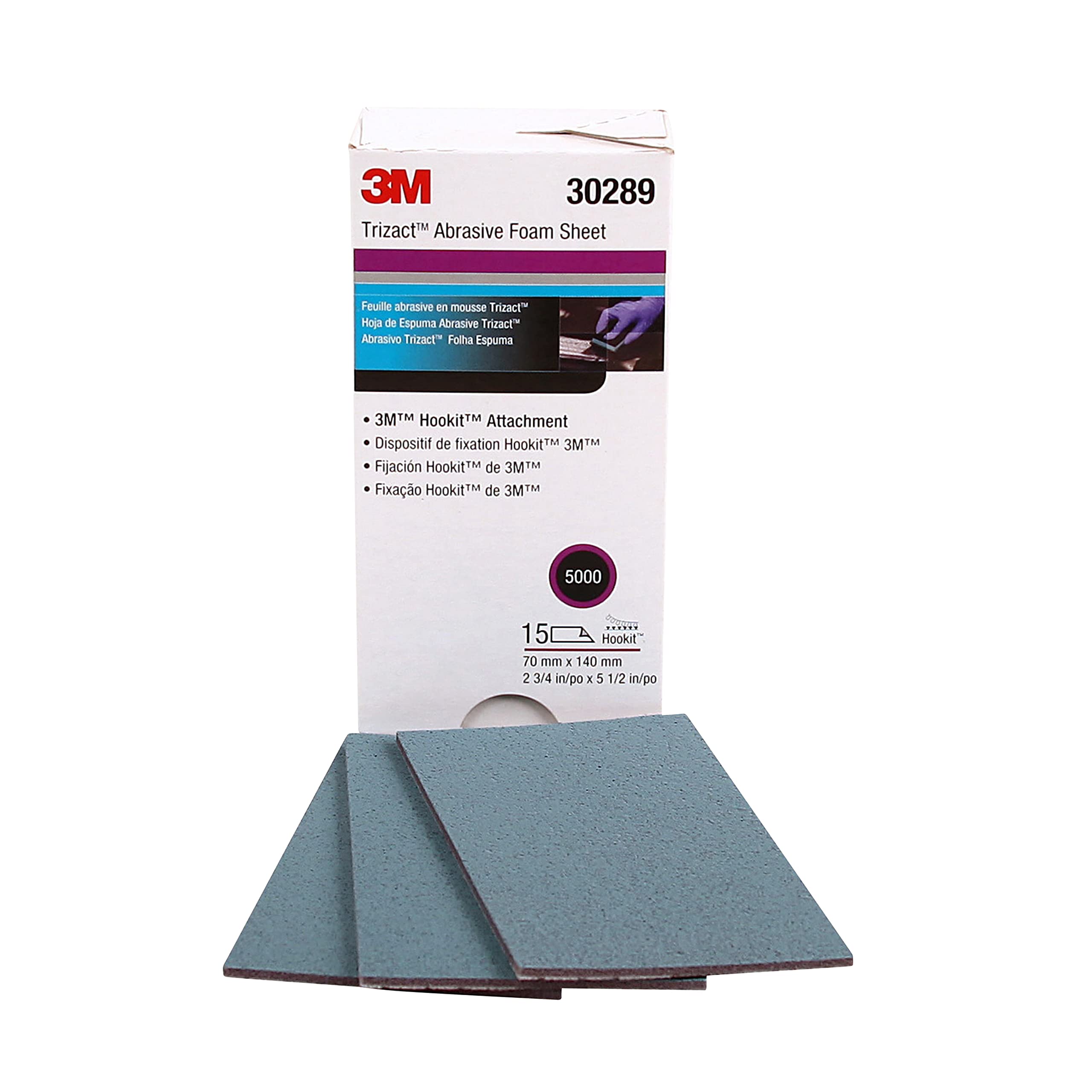 Amazon.com: Trizact 3M Hookit Foam Sheets, 30289, 5000, 2-3